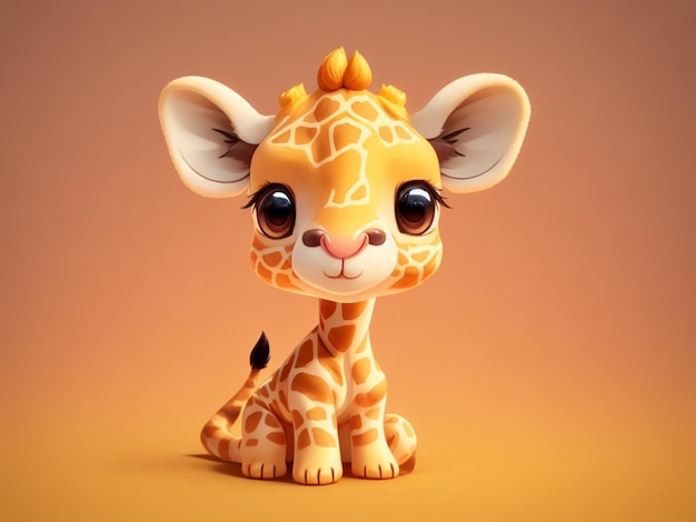 Giraffa giocattolo Natura illustrazione stock royalty free AI GENERATED