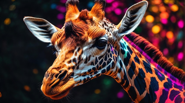 Giraffe dai colori vivaci