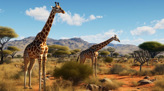 Giraffe sudafricane IA generativa