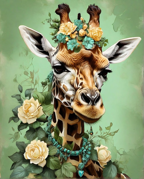 Giraffe tra le rose