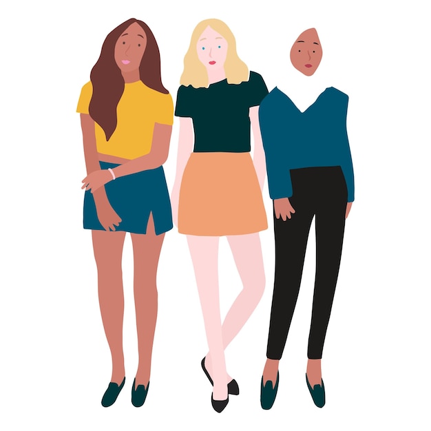 Girl power png sticker illustrazioni sfondo trasparente