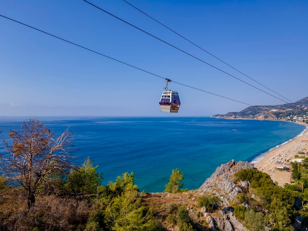 giro in funivia sul mare blu