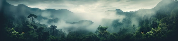 Giungla e montagne sfondo naturale