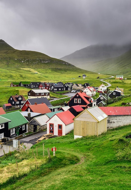 Gjogv Isole Faroe Danimarca