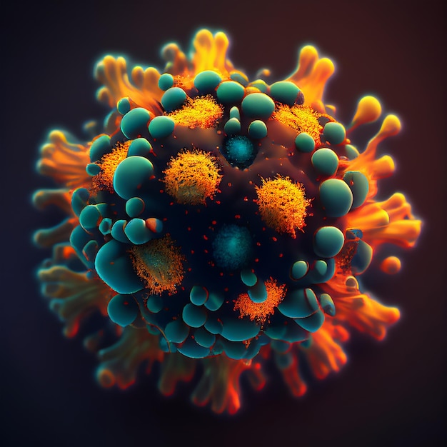 Gli anticorpi nel corpo umano generati dalla tecnologia dell'intelligenza artificiale stanno divorando l'immagine del virus