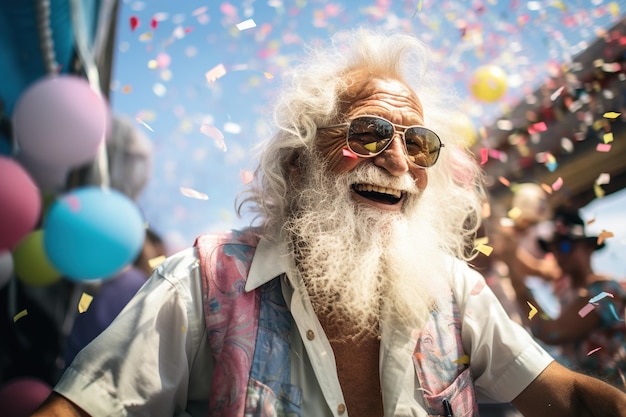 Gli anziani sono felici gli anziani si divertono e si godono la vita Pensione riposo meritato pensione ricreazione all'aperto stile di vita sano relax gioia sorrisi felici e risate