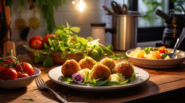 Gli arancini sono palline di riso italiane.