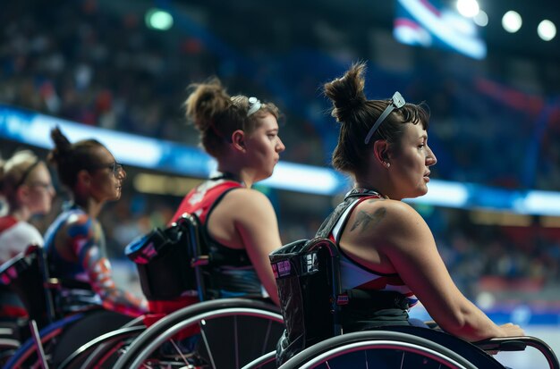 Gli atleti paralimpici si preparano alla competizione