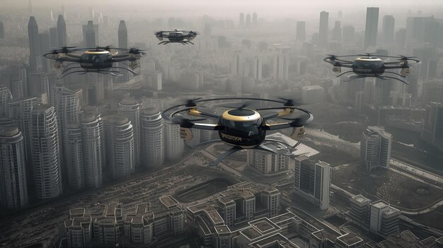 Gli elicotteri aerotaxi del futuro stanno sorvolando la città