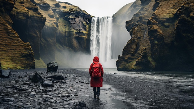 gli escursionisti viaggiano con la carta da parati HD 8K Immagine fotografica d'archivio