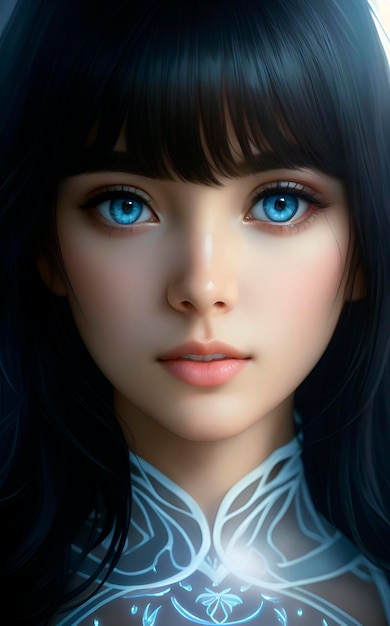 Gli occhi azzurri della ragazza