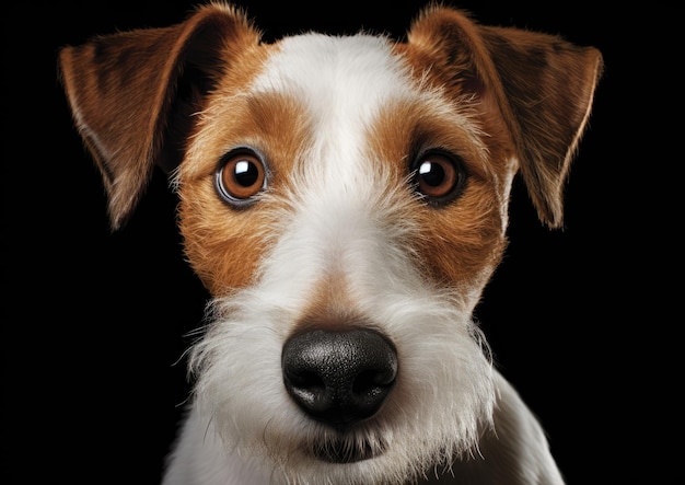 Gli occhi espressivi di un Fox Terrier trasmettono curiosità e intelligenza