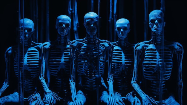 Gli scheletri blu una meraviglia tecnologica nella monumentale fotografia a infrarossi