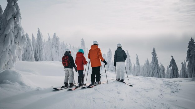 Gli sciatori avventurosi conquistano le piste innevate con l'IA generativa