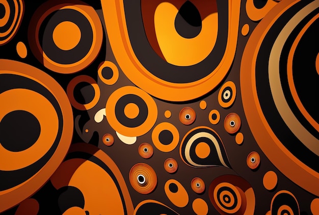 Gli sfondi possono essere creati con una trama di colore nero e arancione