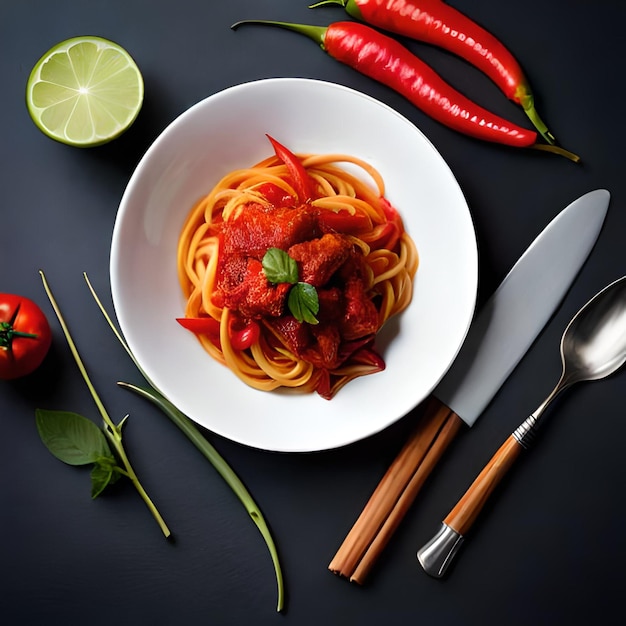 Gli spaghetti al peperoncino rosso