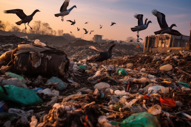 Gli uccelli spazzini delle discariche piene di rifiuti evidenziano il costo ambientale di una cattiva gestione dei rifiuti