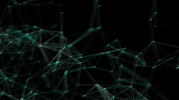 Glitch cyber network connection structure Technology connect big data Science background Business futuristic backdrop 3D rendering