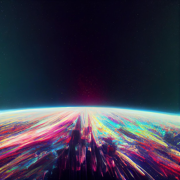 Glitch sfondo universo astratto pianeta glitch video wallpaper 4k