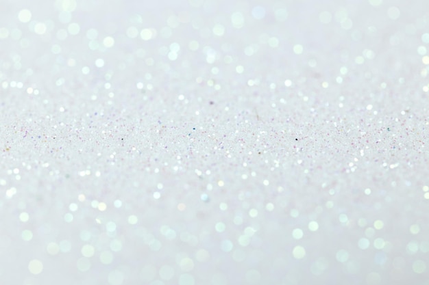 Glitter bianco consistenza di sfondo astratta fotogramma completo messa a fuoco selettiva