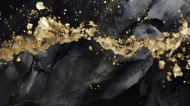 Glitter d'oro texture di marmo nero sfondo Abstract glitter dorato texture di Marmo scuro