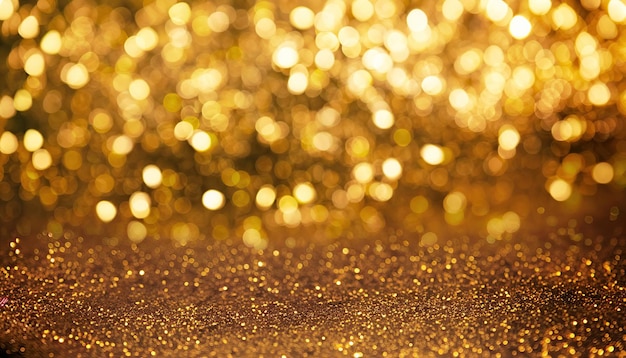 Glitter oro sfocato astratto Twinkly Lights Background