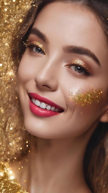 Glitter sorriso liquido uso super realistico nello sfondo dei vostri progetti