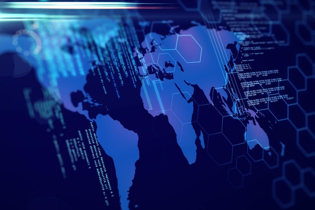 global network and programming concept