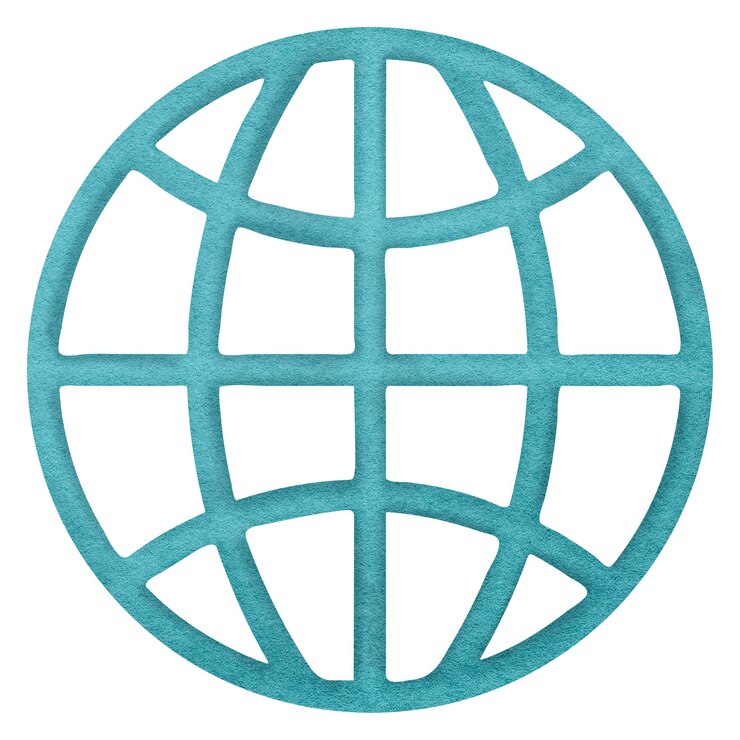 Photo globe icon png sticker transparent background