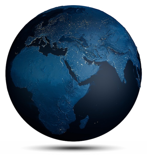 Globo del pianeta Terra Elementi di questa immagine forniti dal rendering 3d della NASA