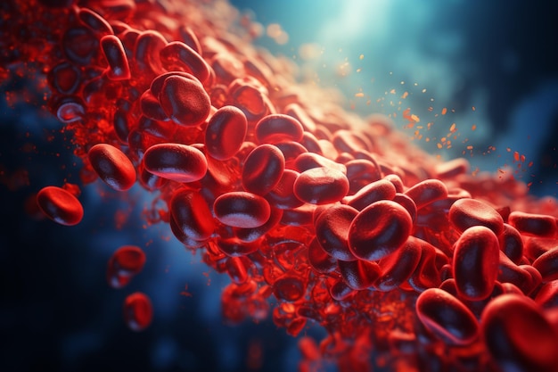 Globuli rossi flusso sanguigno arterioso salute biologia anatomia fisiologia microbiologia microscopica