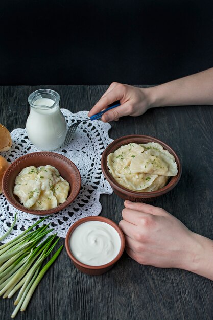 Gnocchi con patate e cavolo.