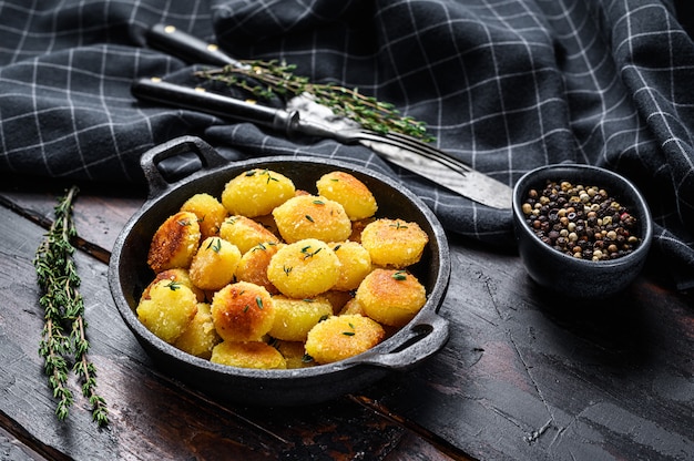 Gnocchi di patate fatti in casa fritti in padella