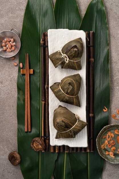 Gnocco di riso Zongzi per il cibo del Duanwu Dragon Boat Festival