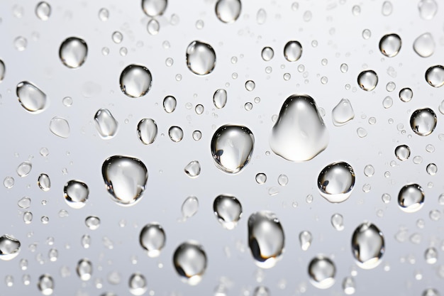 gocce d'acqua luccicanti su superficie bianca su una superficie bianca o trasparente sfondo trasparente PNG