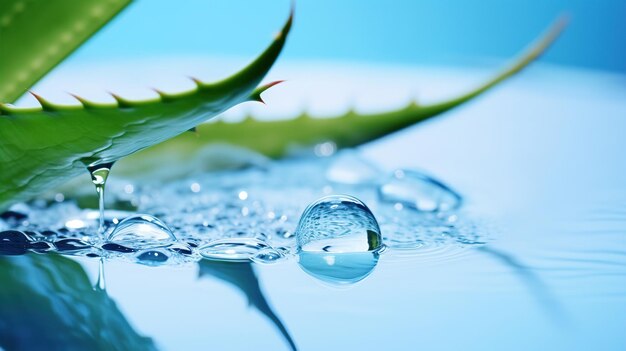 gocce d'acqua su sfondo blu