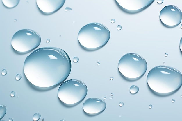 Gocce d'acqua su sfondo di vetro