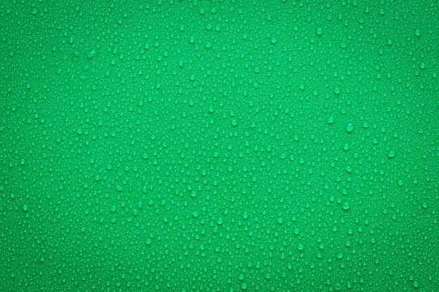 Gocce D'acqua Su Sfondo Verde