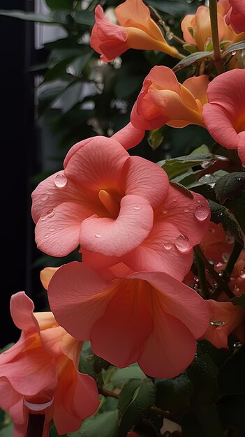 gocce d'acqua su un fiore