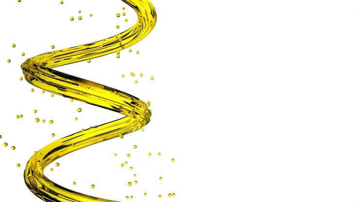 Gocce d'olio e schizzi di liquido isolati su sfondo bianco vuoto Gocce d'oro gialle di verdure