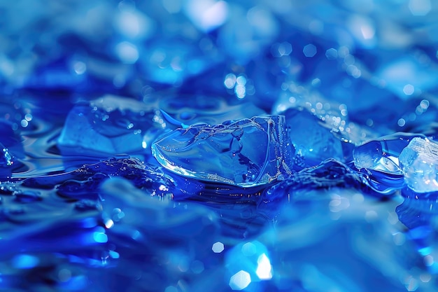 gocce di cristallo d'acqua gruppo blu