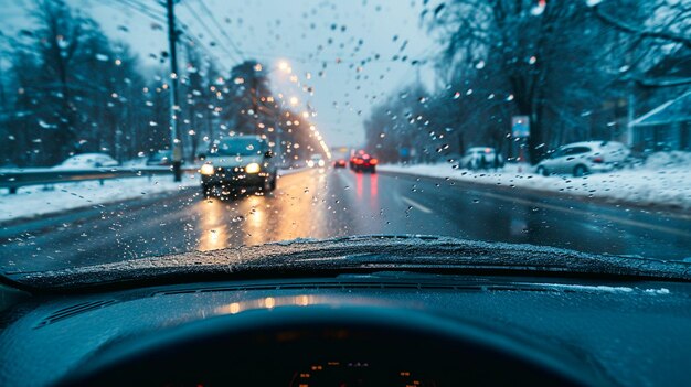gocce di pioggia sul finestrino della macchina