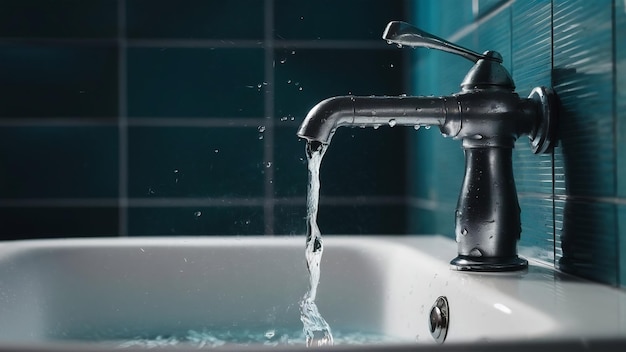 goccia d'acqua dal rubinetto del bagno