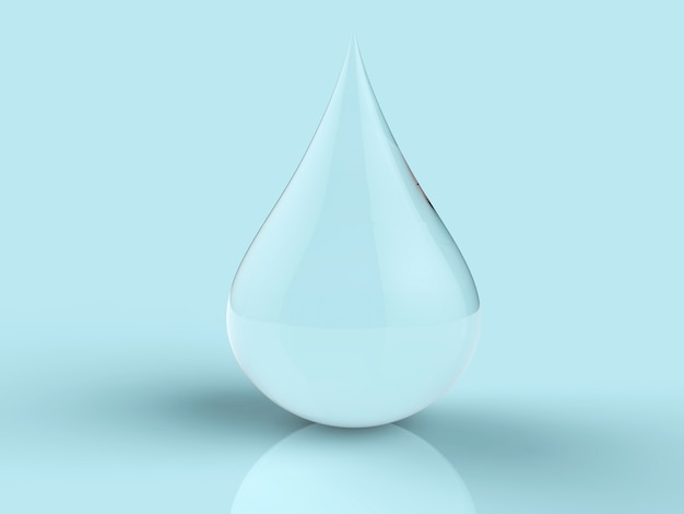 Goccia d'acqua di rendering 3D