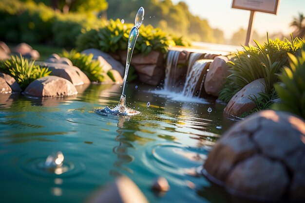 goccia d'acqua spruzzo spruzzo effetto speciale elemento di design creativo sfondo carta da parati