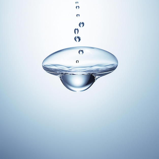 goccia d'acqua su uno sfondo blu