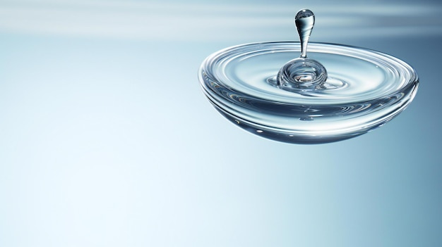 goccia d'acqua su uno sfondo blu