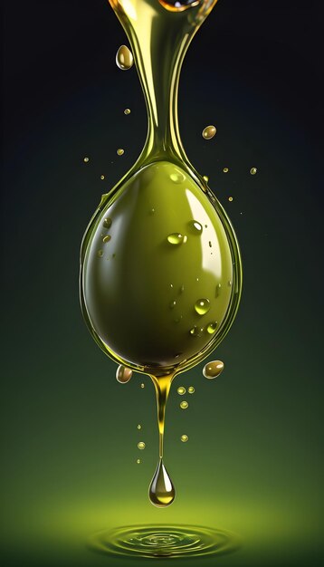 goccia di olio d'oliva isolata