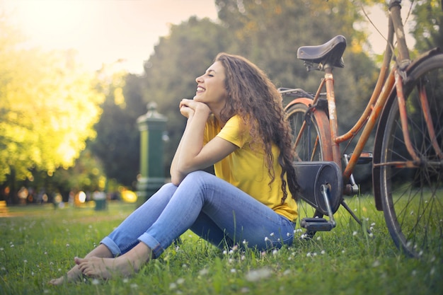 Godersi una giornata di sole primaverile