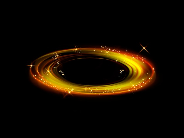 Gold circle light effect
